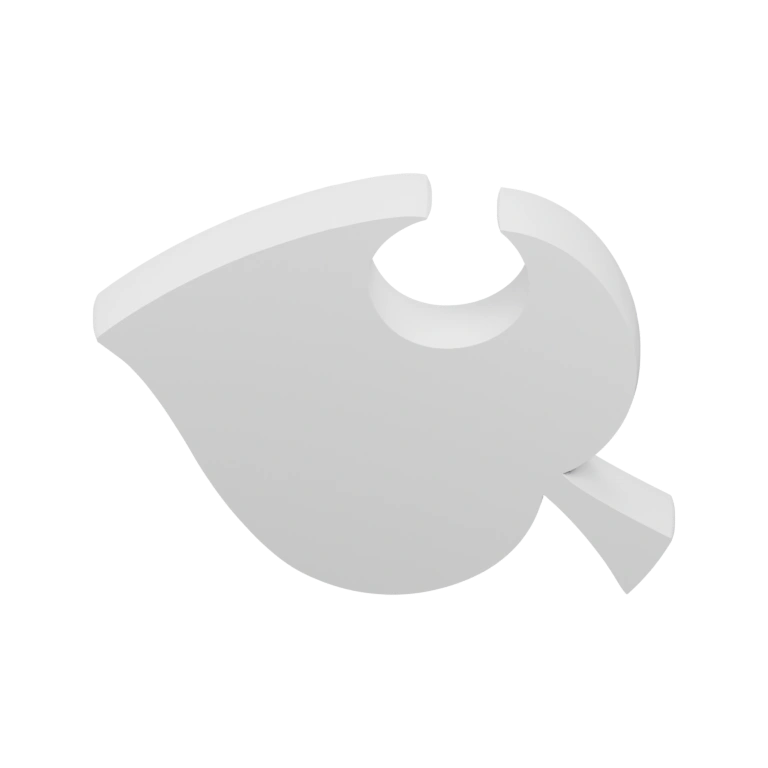 Форма с двумя вырезами и ножками для крепления