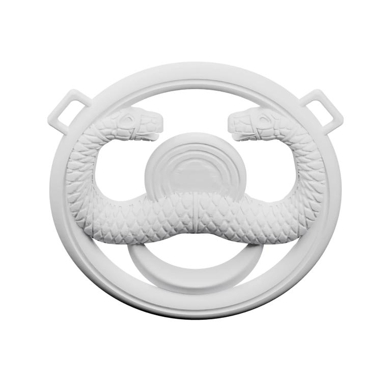 Овальный элемент с вырезами и витой деталью внутри