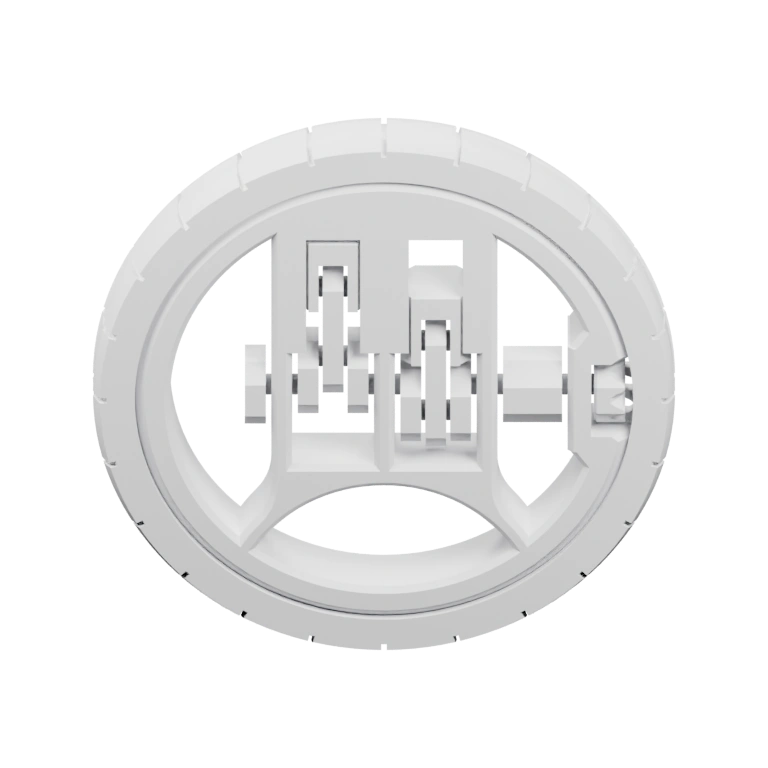 Круглое кольцо с внутренними захватами и зубчатым ободом