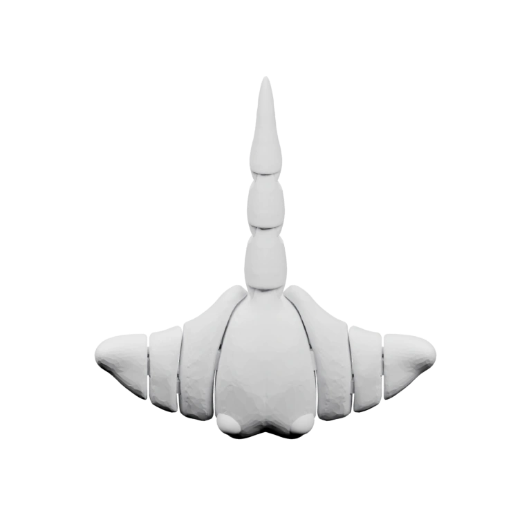 Узкий тонкий объект с вытянутым телом и разветвленными концами