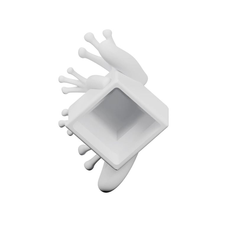 Форма с отверстием и выступами для фиксации предметов