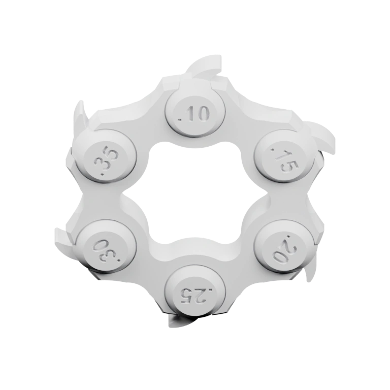 Круглая конструкция с отверстиями и маркировкой