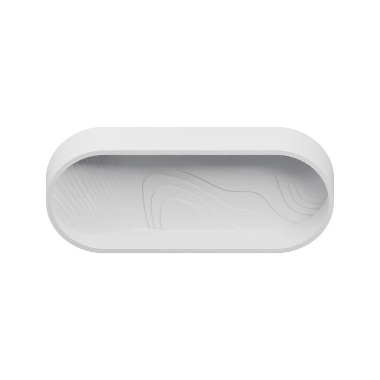 Овальный корпус с внутренней текстурой и крышкой