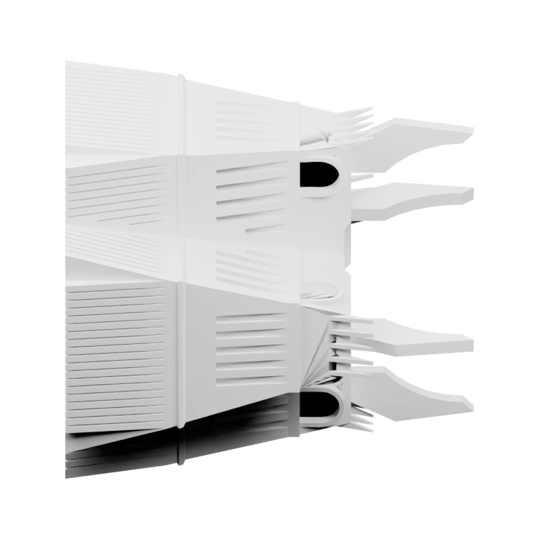 Симметричная конструкция с зубчатыми башнями и арками