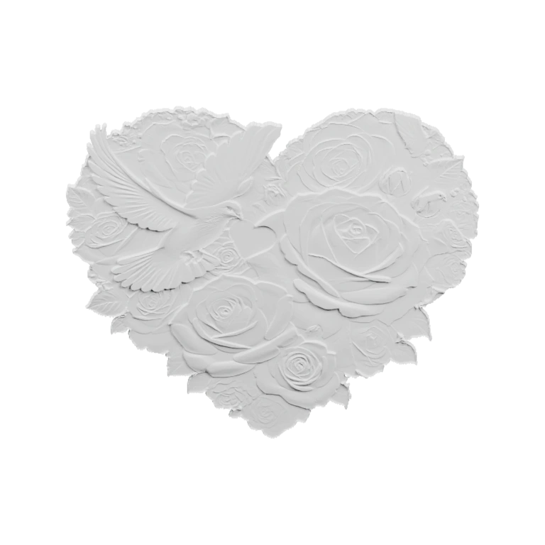 Сердце с рельефом