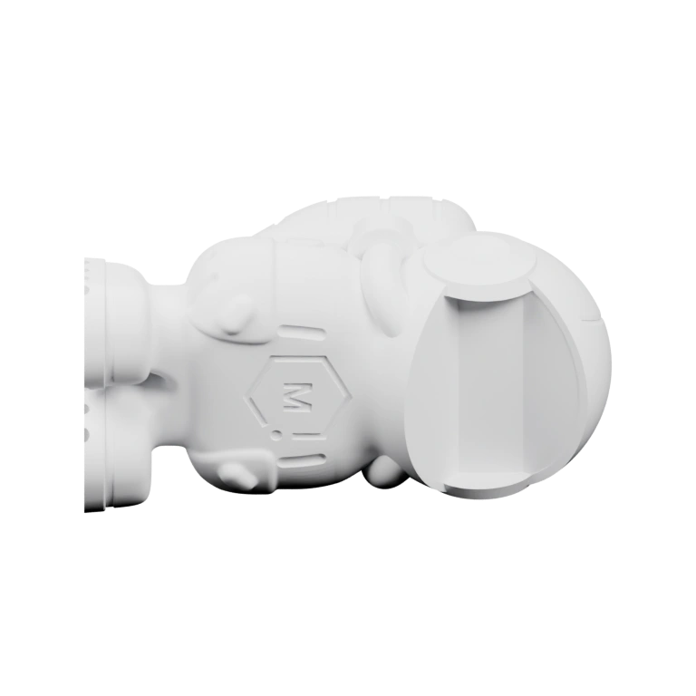 Имеет круглую форму с отверстиями и выступами