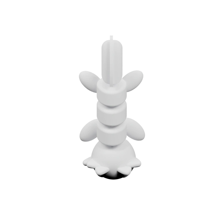 Вертикальный цилиндрический элемент с фиксацией на верхнем и нижнем конце