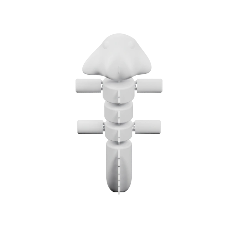 Изогнутая форма с плавными изгибами и текстурой