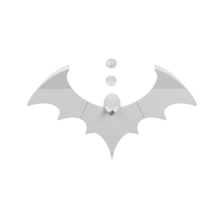 Крылатая форма с подвижными крыльями и небольшой деталью на спине