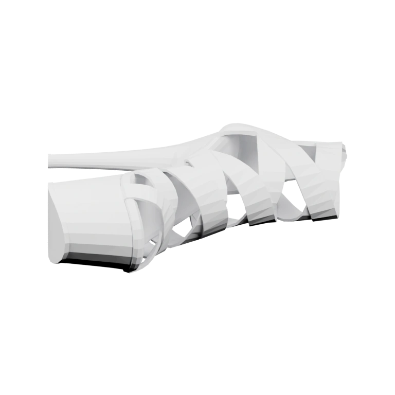 Узкие элементы расположены в ряд, с наклоном и вертикальными линиями