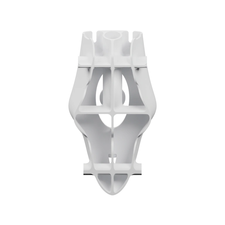 Два сегмента с отверстиями, один вертикальный, другой горизонтальный