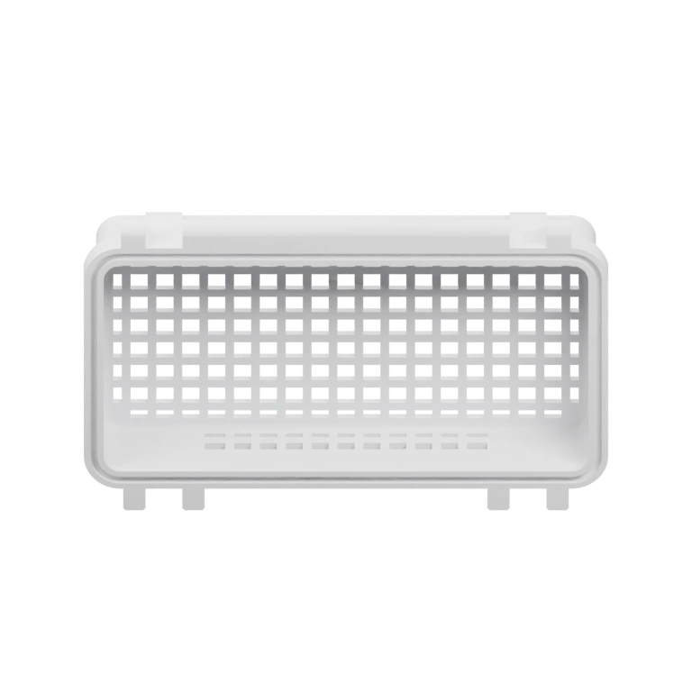 Плоская крышка с зафиксированными креплениями и внутренними элементами