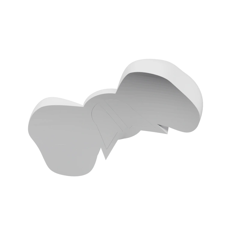 Симметричная форма с двумя крыльями и центральной частью