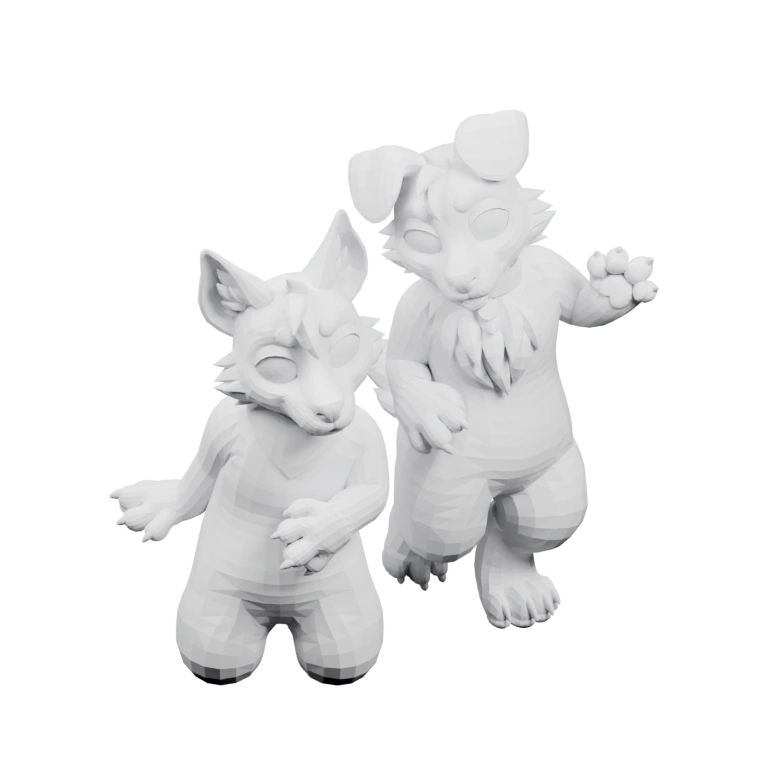 Фигурка с ушами, ножками и хвостом, с деталями на спине