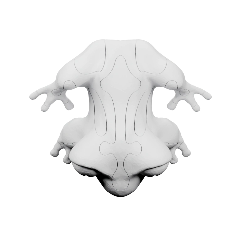 Симметричная форма с двумя головами и выступающими элементами