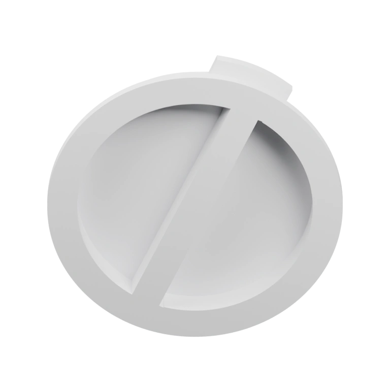 Круглая крышка с вырезом и боковыми защёлками