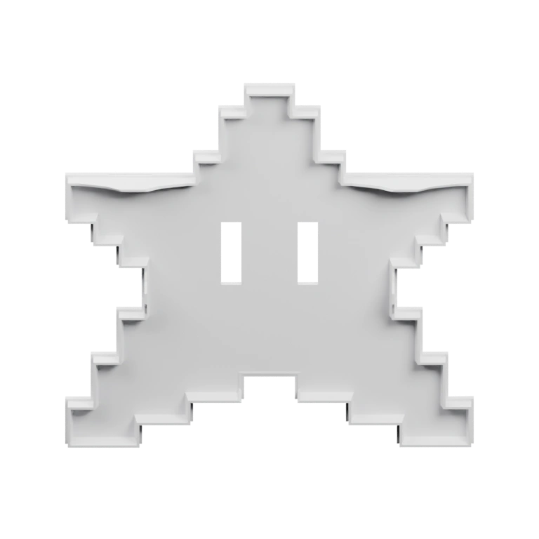 Узкий прямоугольный корпус с открытым пространством внутри