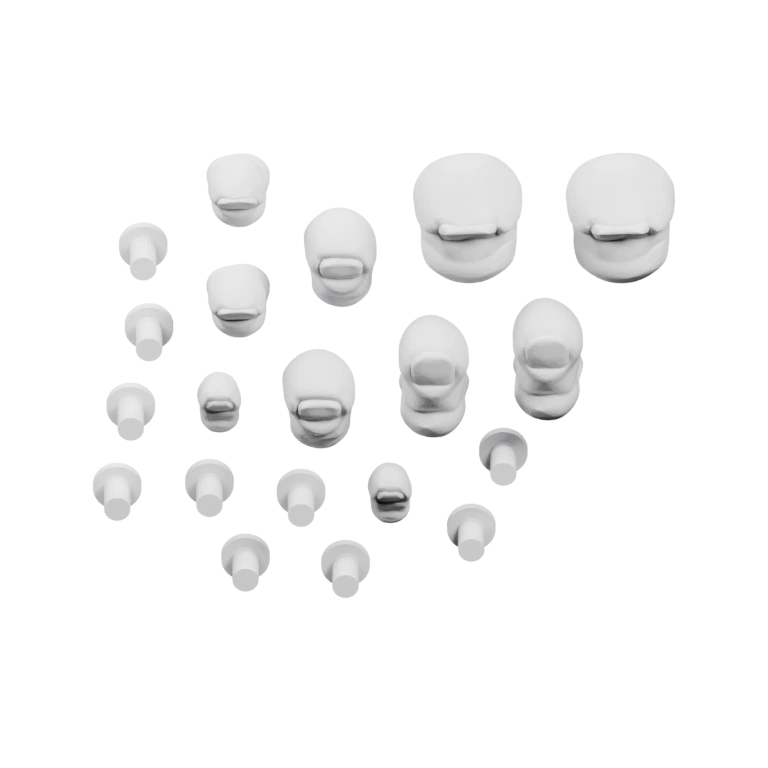 Два полукруглых элемента с отверстиями и две вертикальные планки