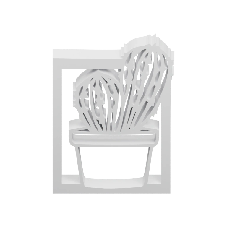 Сложная геометрическая форма с переплетёнными линиями и отверстиями