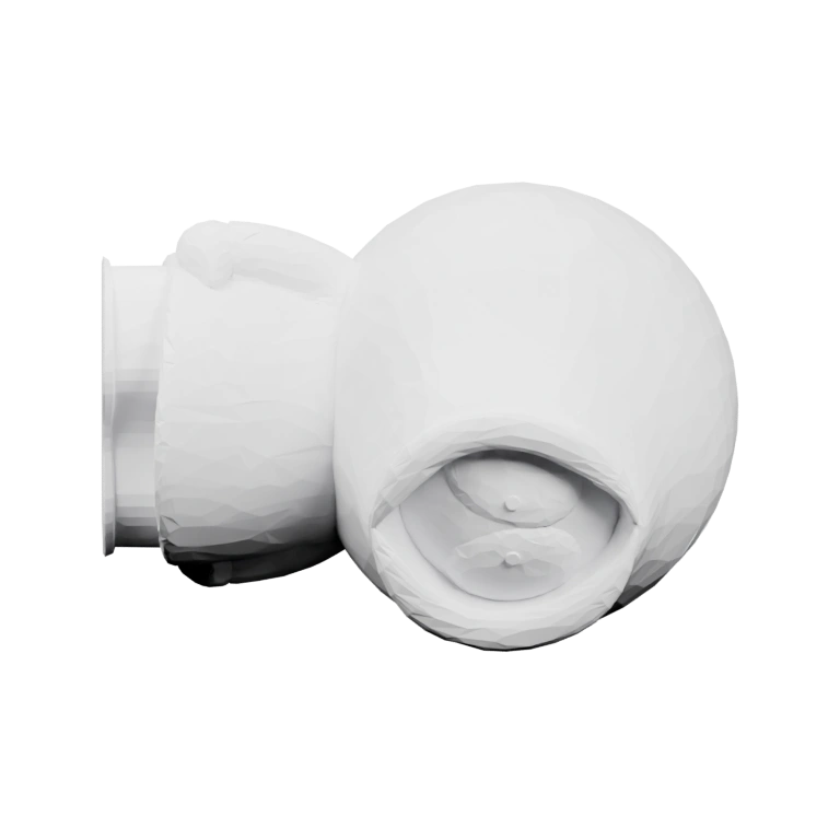 Верхняя часть с плоским краем, нижняя — с текстурой