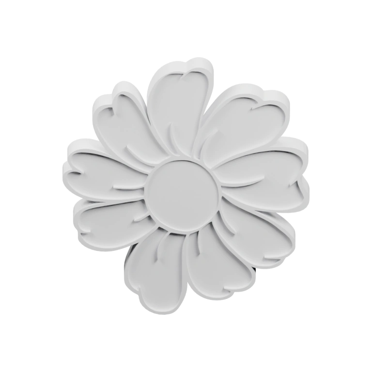 Плоская форма с радиальными лепестками и центральным отверстием