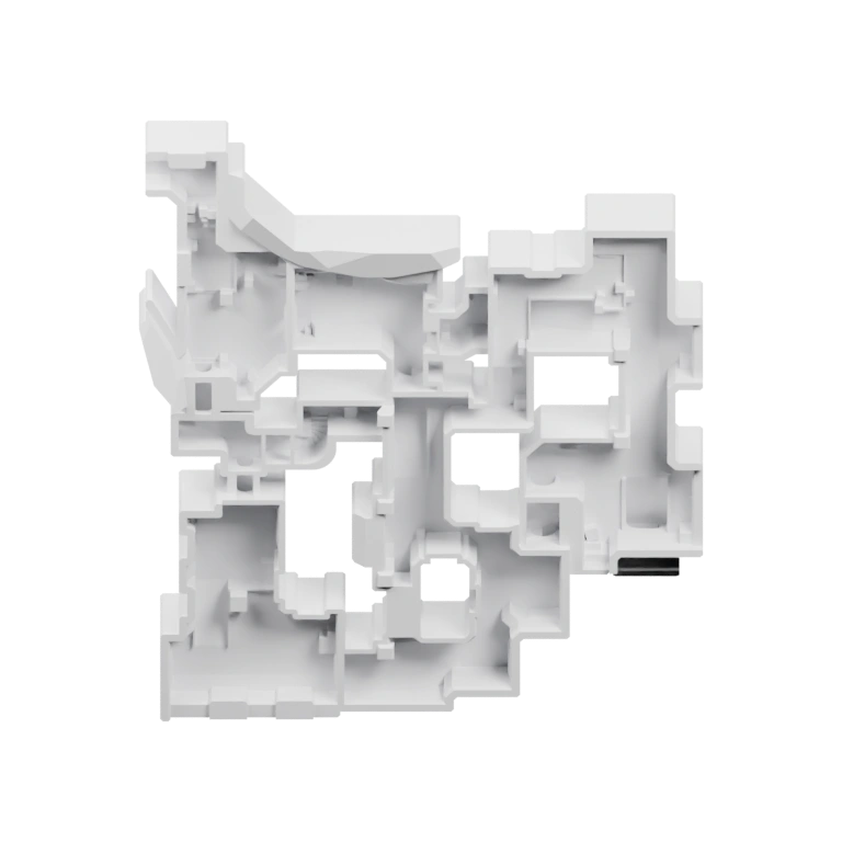 Узкий вертикальный элемент с выступом и отверстием для крепления