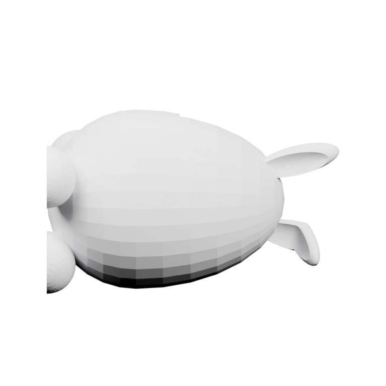 Сидящий кролик с яйцом в лапах