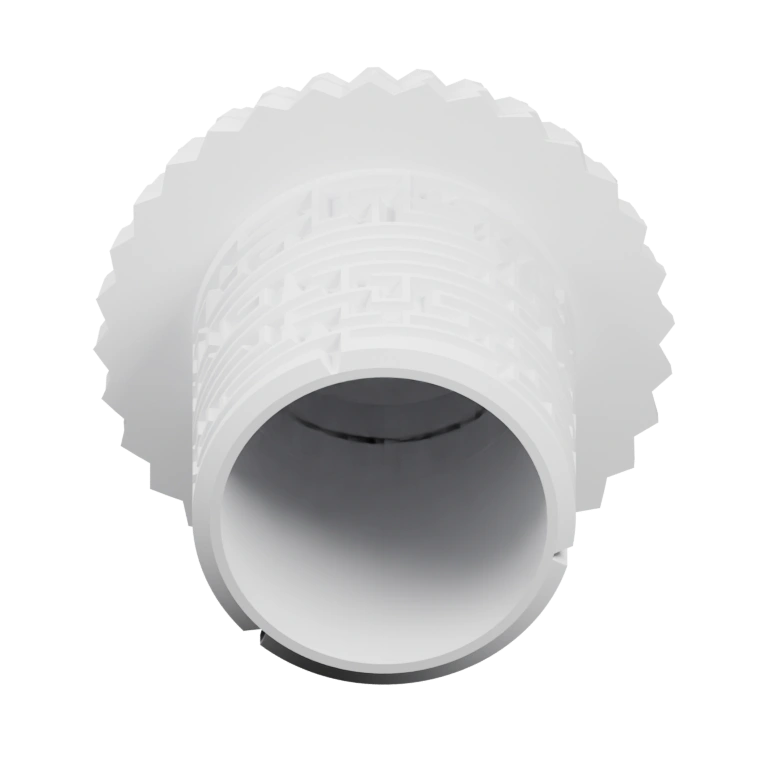 Спирально изогнутый, округлый, с плавными волнами на поверхности