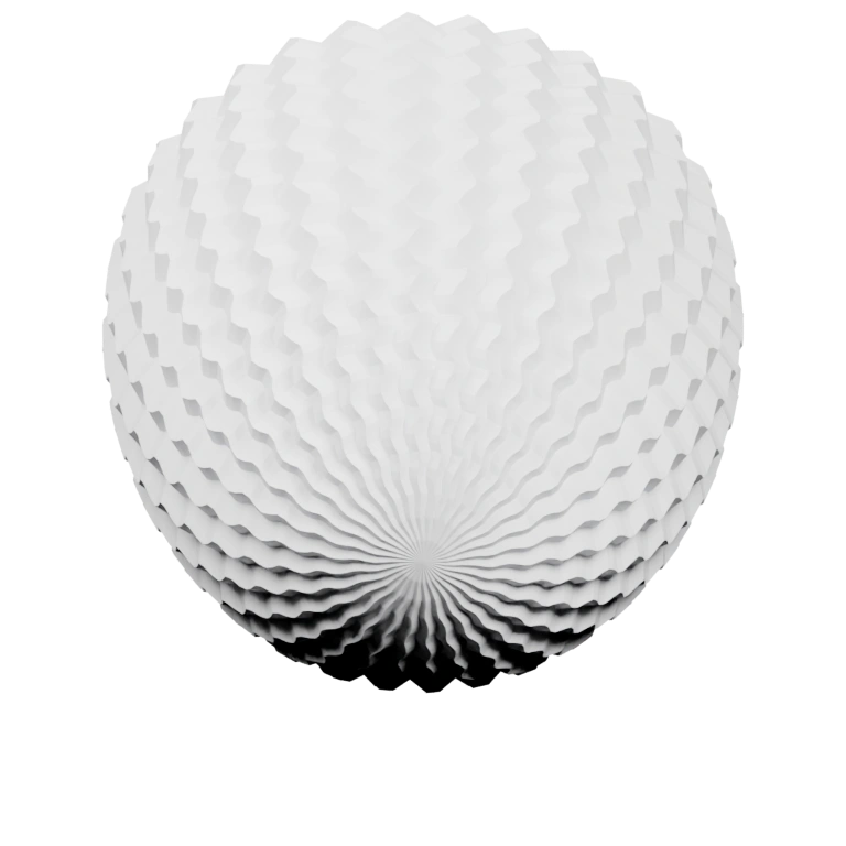 Имеет вогнутую форму с рельефным узором и отверстием