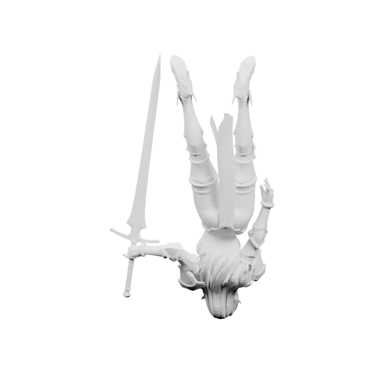 Сидящая фигурка с большими ушами и округлыми формами