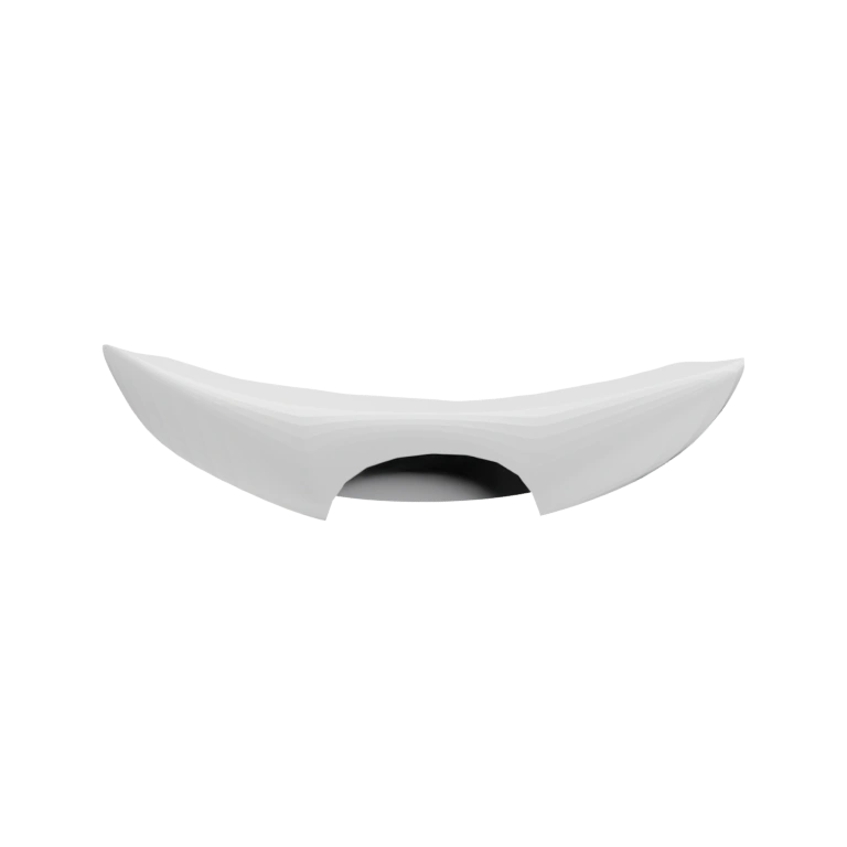 Гладкая форма с вырезом сверху и округлыми краями