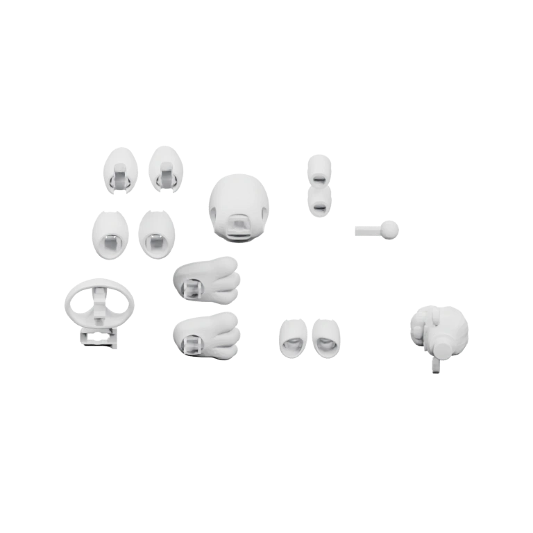 Имеет прямоугольную форму с отверстиями и вырезами для фиксации