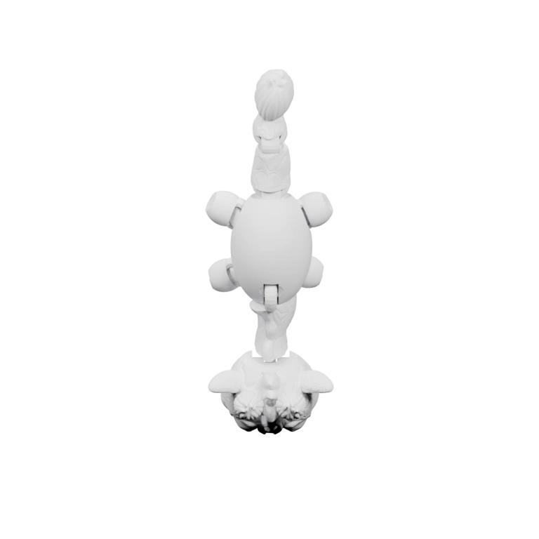 Изваяние с детализированными формами и текстурами, напоминающими живое существо