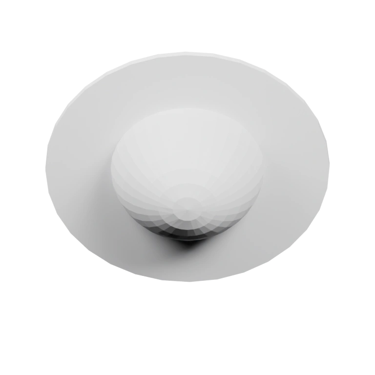 Фигурка с длинной шеей и круглыми ушами, с деталями на теле и ногах