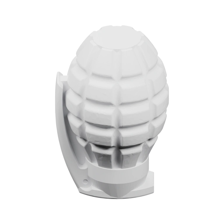 Узкая прямоугольная форма с рифленой поверхностью и вырезами для крепления