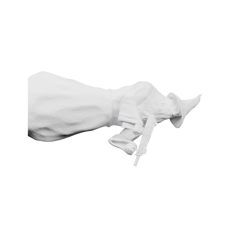 Узкий элемент для фиксации инструмента на стойке или стене