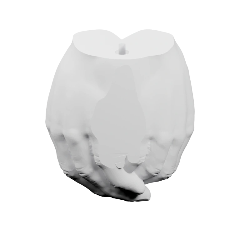 Цилиндрический корпус с рифленой поверхностью и отверстием