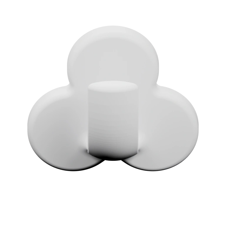 Две части с заострёнными выступами для фиксации