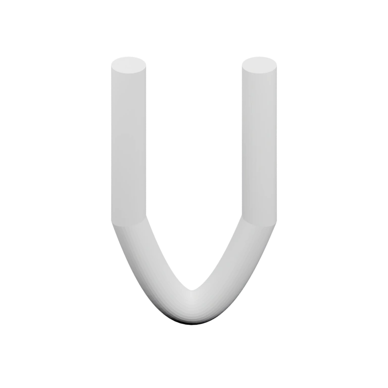 Угловой элемент с гладкой поверхностью и округлыми краями