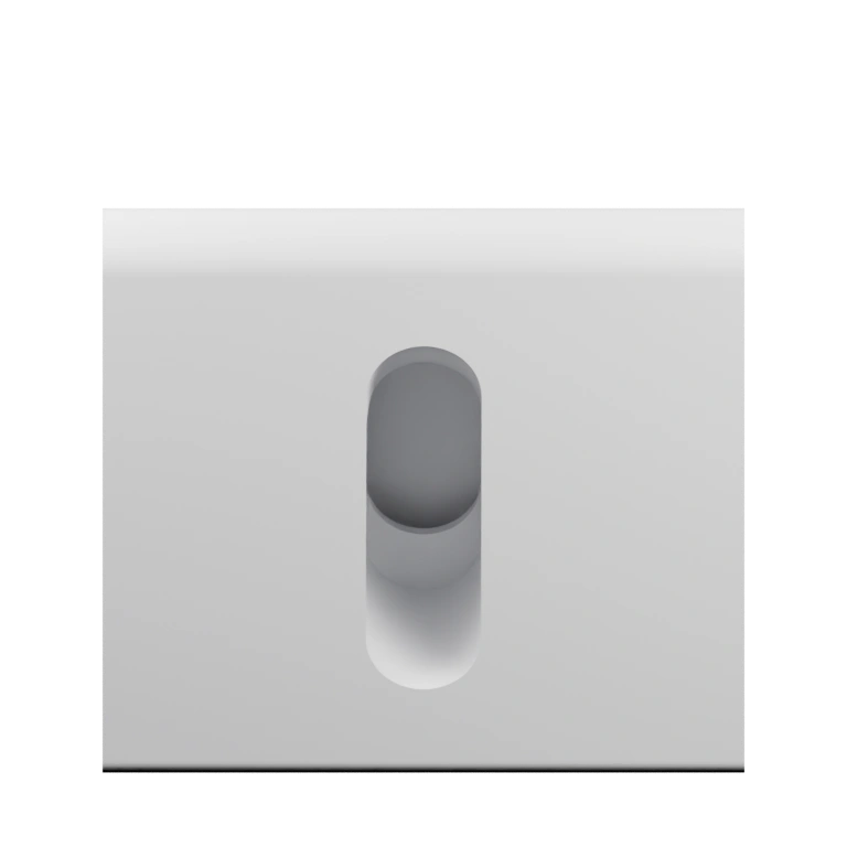 Имеет две части с защелками и выступами для фиксации устройства