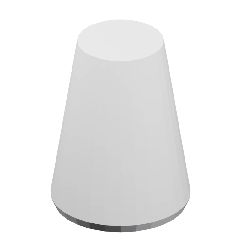 Геометрическая форма с узким основанием и расширяющимся верхом