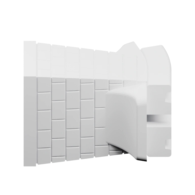 Два одинаковых элемента с цилиндрическими частями и прямоугольными основаниями