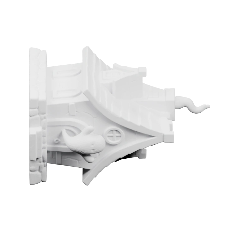 Имеет выемки и отверстия для крепления элементов