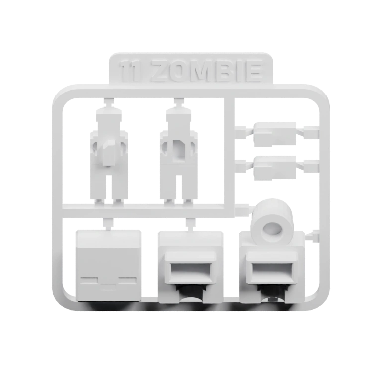 Прямоугольная форма с отверстиями и вырезами для деталей