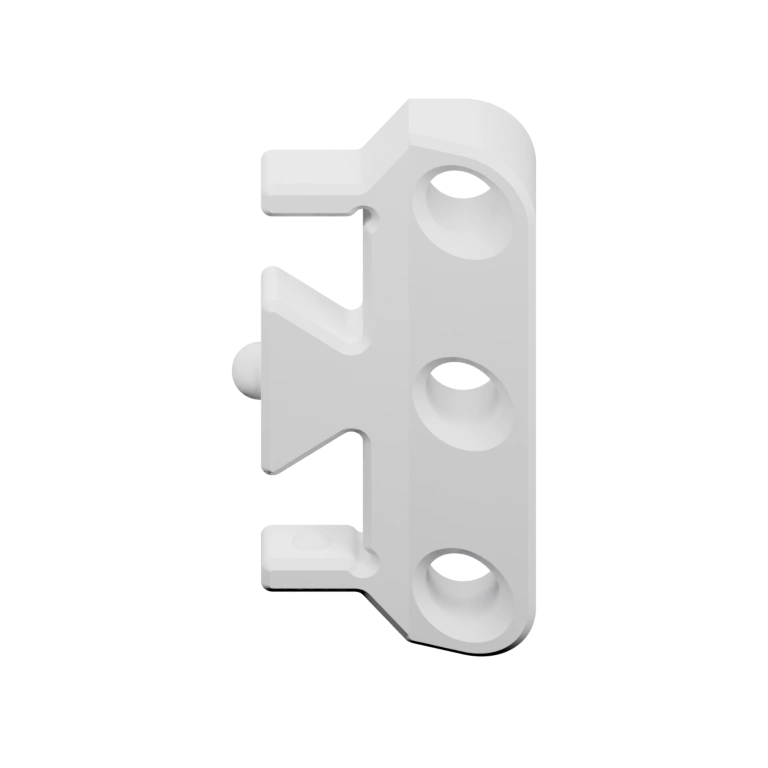 Имеет три отверстия и выступы для фиксации