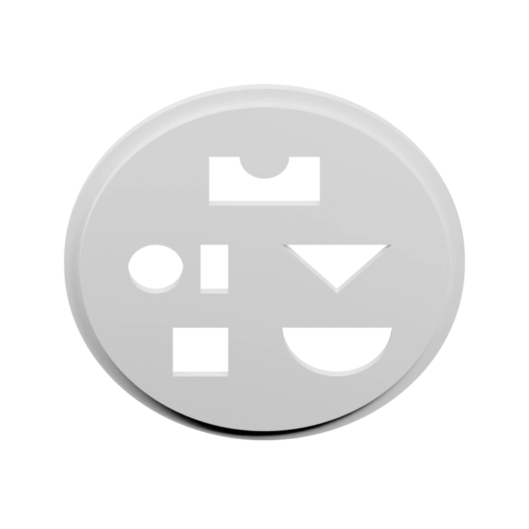 Прямоугольная форма с горизонтальными прорезями и выступами для крепления