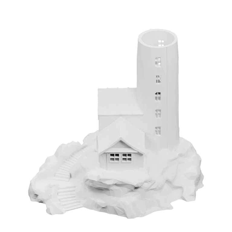 Изогнутая форма с двумя ветвями, напоминающая молнию