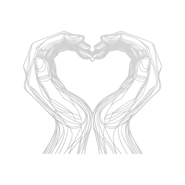 Символы с сердечками, вырезанными в буквах, стоят на чёрном фоне