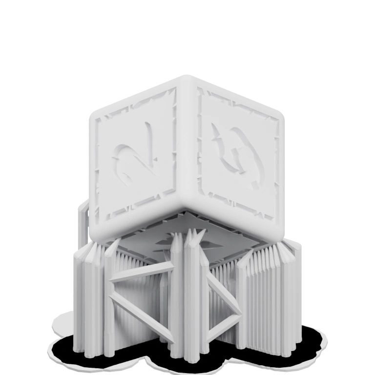 Форма с вырезами и гранями, встроенные элементы с отверстиями и выступами