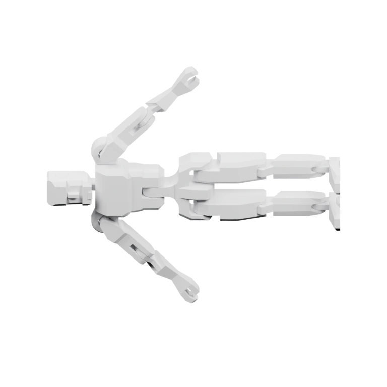 Узкая форма с лепестками и листьями, изогнутая вверх